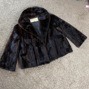 Vintage The Minerva Collection by Evans Mink Fur Cape Jacket Medium